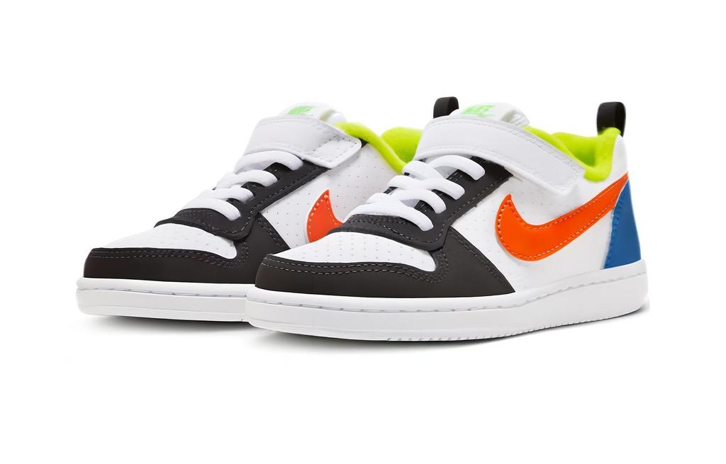 Nike Scarpe da Skateboard Basse Resistenti all'Abrasione Court Borough per Bambini Bianco Blu Arancione Età 3-7 Anni DV9114-181