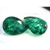 Stunning Natural Green Emerald Colombian 22-24 Ct Pear Cut Pair Loose Gemstone