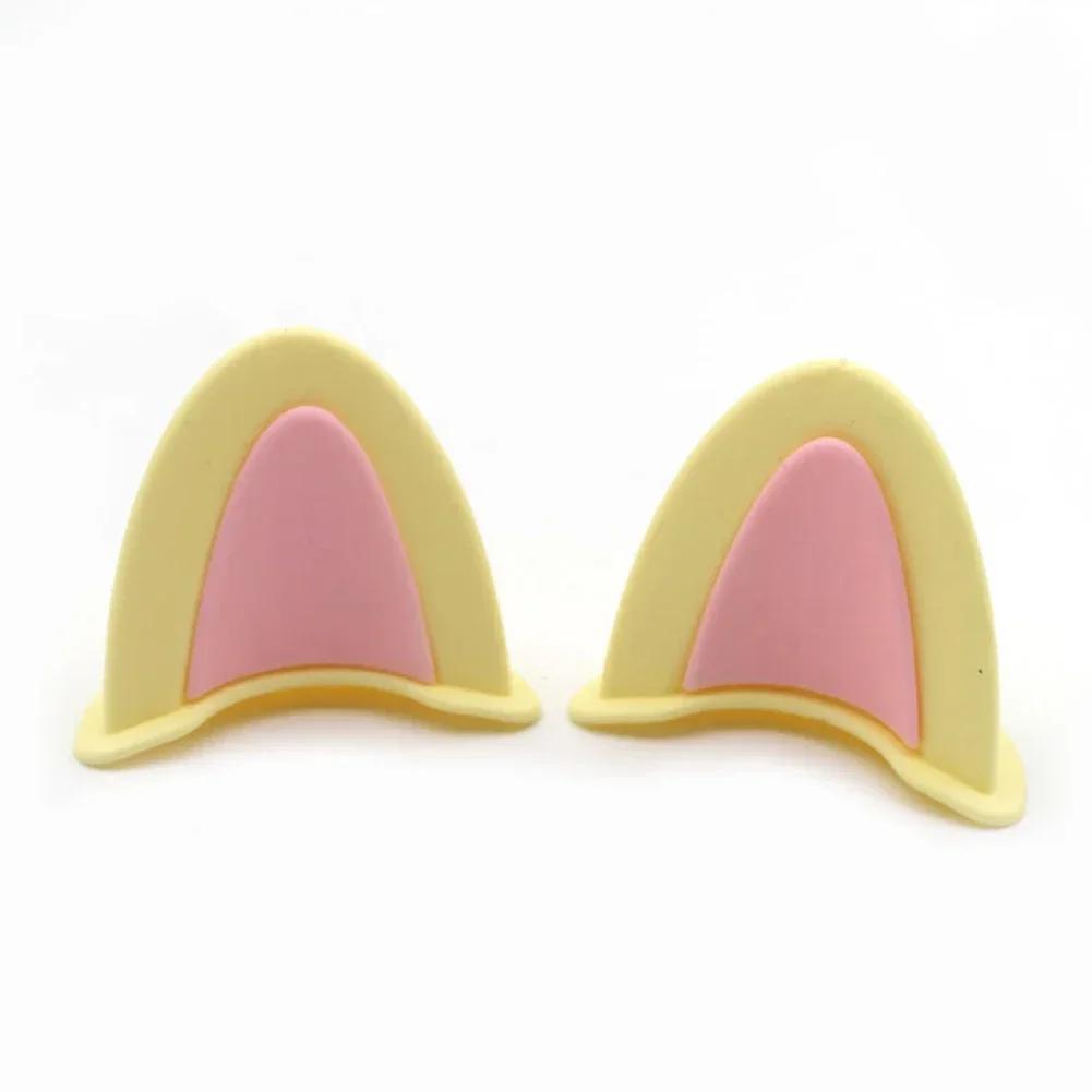 2pcs Cute Motorcycle Helmet Cat Ears Electric Car Motocross Stickers Driving Styling Universal Helmet Decoration Accessories