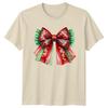 Festive Christmas Bow Holidays Unisexs TShirt Unisexs Tee Graphic Unisex Top