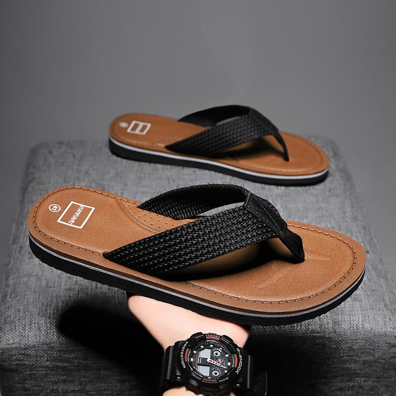 New Men's Slippers Outdoor Flip-flops Popular Sandals Soft Sole Non-slip EVA Beach Seaside Leisure High Quality Men's Flip-flops