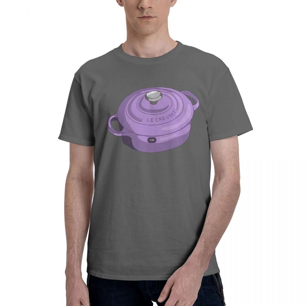 Le Creuset Bräter Aufkleber 100% Baumwolle Lässig Atmungsaktiv Bequem Oberteile Kurzarm T-Shirt Herren Geschenke