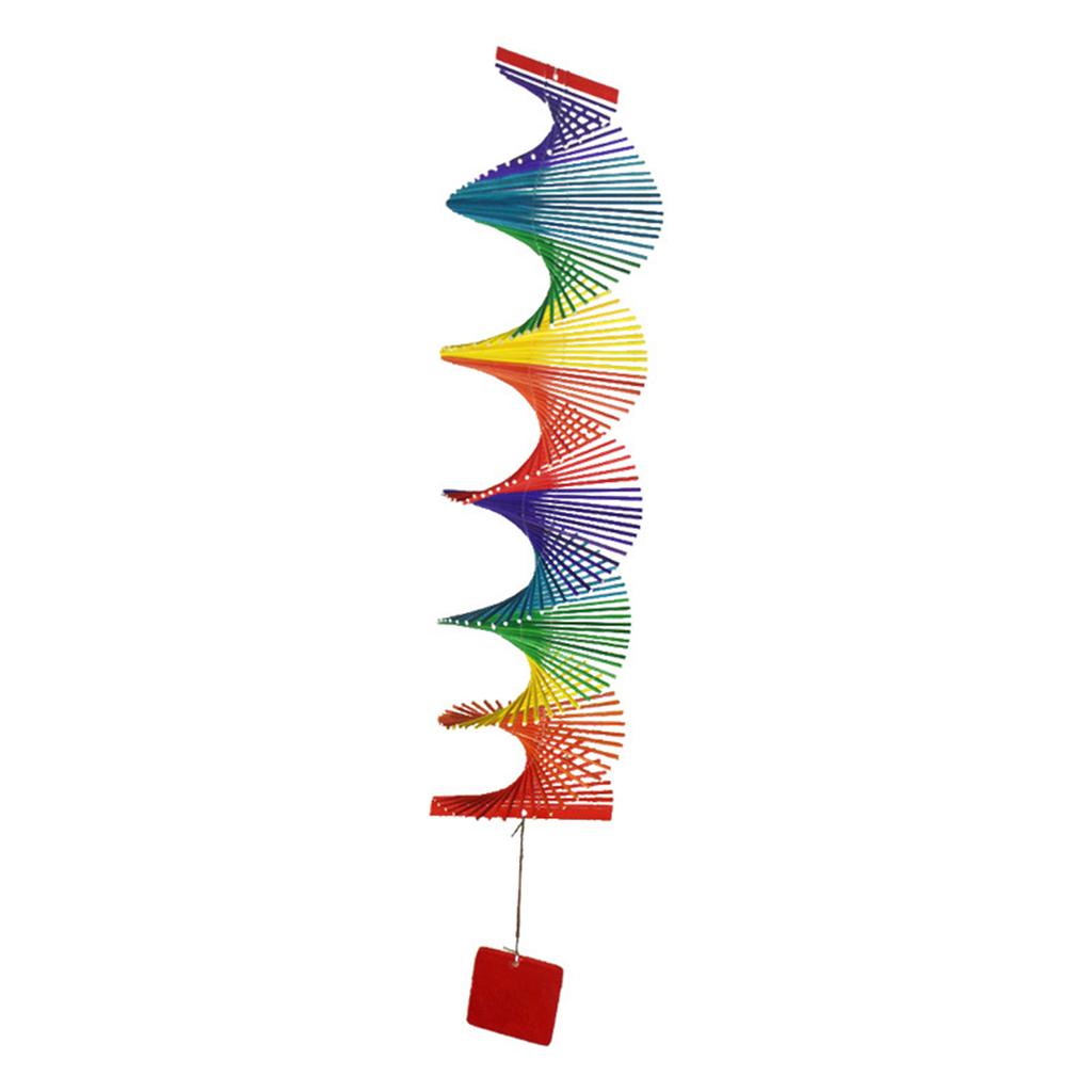 Rainbow Wind Spinner Mobile Chime Lawn Wind Spiral Party Home Decor Colorful Rainbow DIY Outdoor Garden Ornament