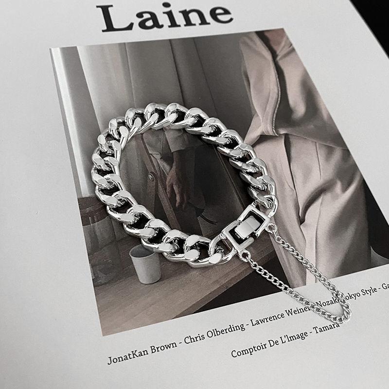 Alloy Personalized Hip-Hop Bracelet Men'S And Women'S Metal Chain Simple Atmosphere Versatile Jewelry