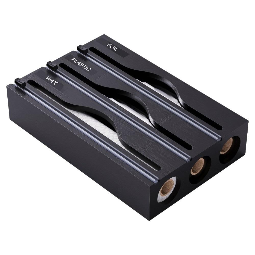 Wall Mounted Plastic Wrap Cutter Box 2 /3 Grids Tin Foil Cutter Wrap Dispenser  Kitchen Organizer
