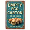 Vintage Farmhouse Egg Tray Sign, Rustic Metal Wall Art Decor for Kitchen