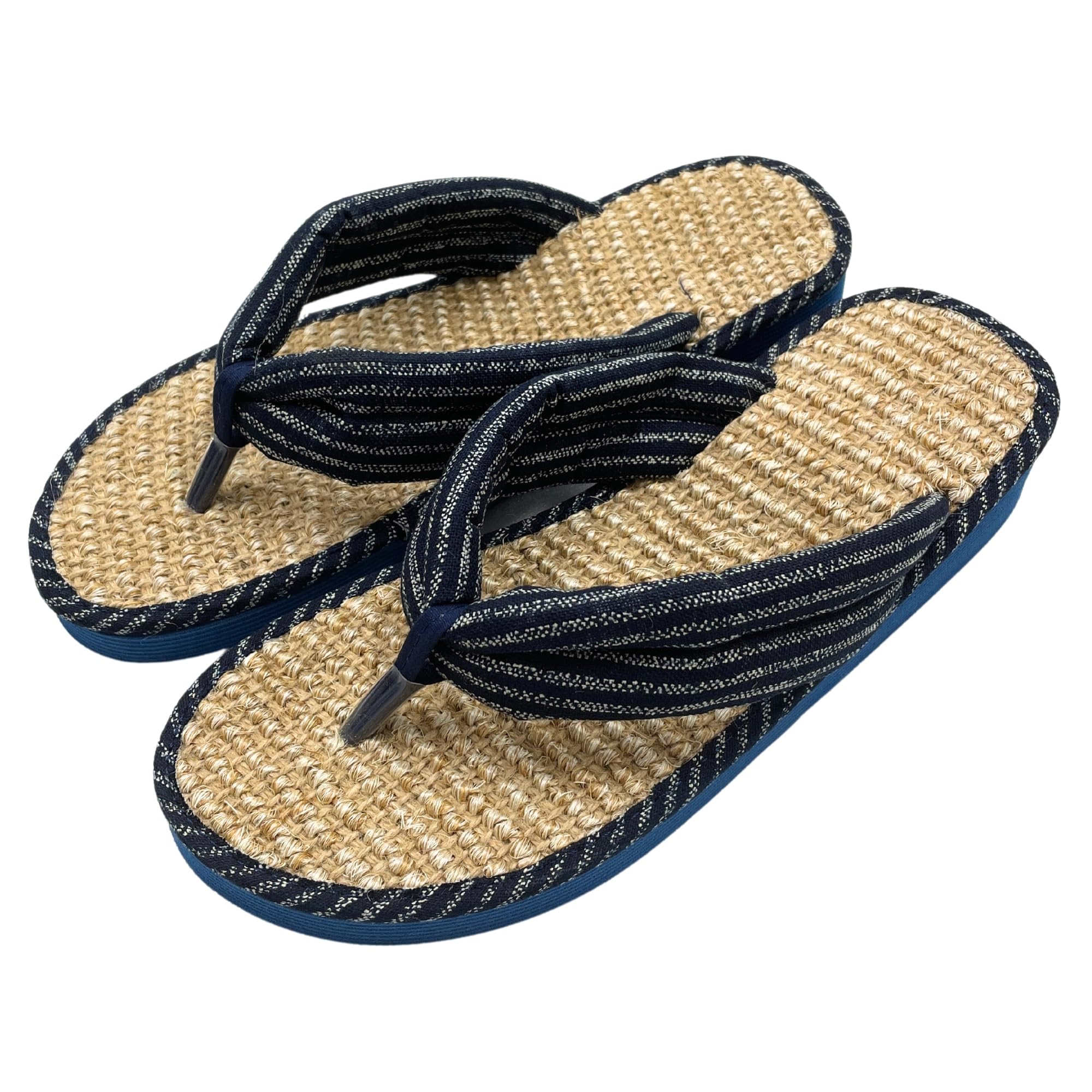 

Edoten Shigi Sandals, Thong Sandals, Jute and Linen, Lightweight Sponge Sole, Men s, Striped, Size M, 25cm-25.5cm