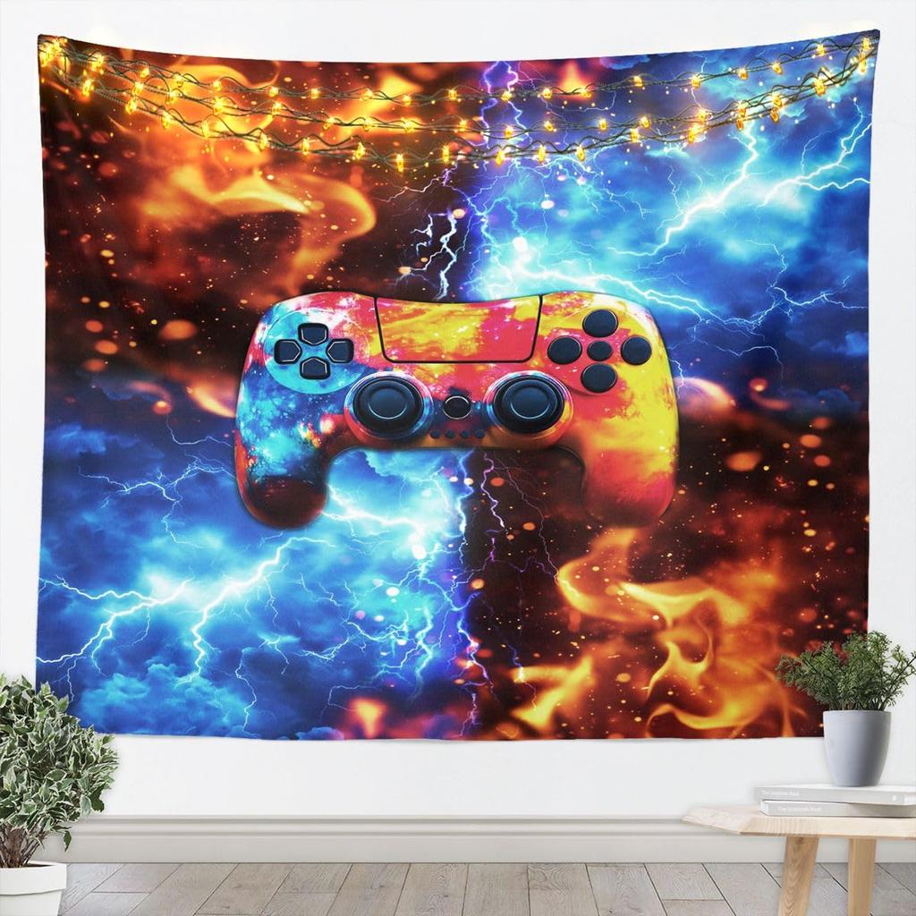 Modern Game Console Controller Wall Art for Living Room Bedroom Game Room Decor Wall Hanging Blanket Teen Boy Room Decor Home