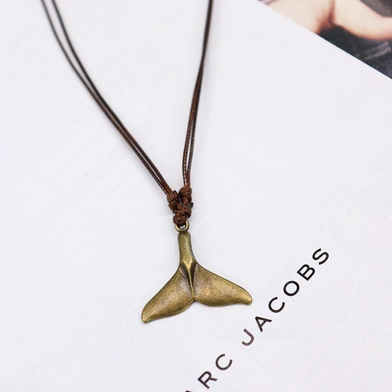 Retro Small Fresh Mori Minimalist Necklace, Ethnic Style Antler Pendant, Couple Versatile Long Sweater Chain Accessories