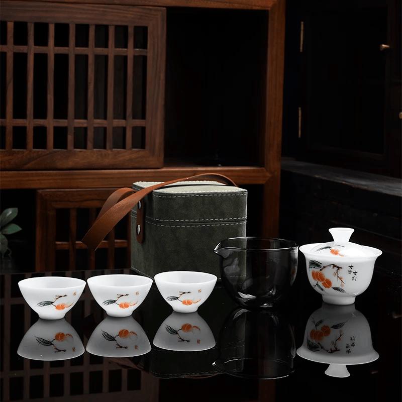 Portable Ceramic Chinese Tea Set