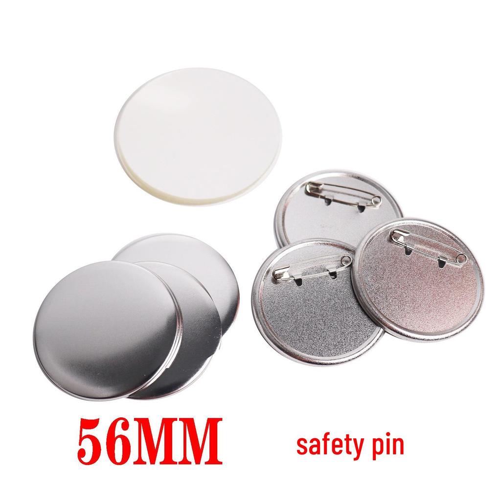 Tinplate Badge Material with Iron Base and Safety Pin - Japanese Style, 100 Sets