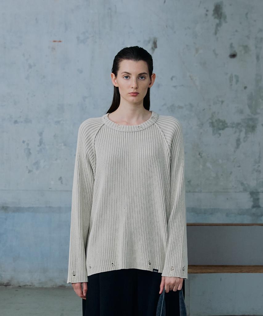 SPORTS ILLUSTRATED Pigment Round Knit (Light Beige)