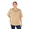 Aigle Official Crew Neck Logo Khaki Women's T-Shirt, ZTFAI40,