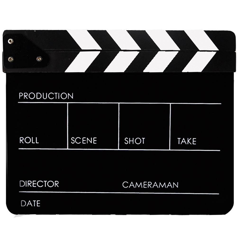 Acrylic Striped Movie Clapperboard Photography Prop