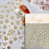 1 Piece 5D Embossed White Snowflake Nail Stickers Winter Christmas Snowflake Nail Art Stickers Self-adhesive Decorative Slider