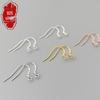 Ganci per Orecchini Fai da Te in Argento Sterling S925 Stile Cinese - Ornamenti Fatti a Mano in Stile Nazionale