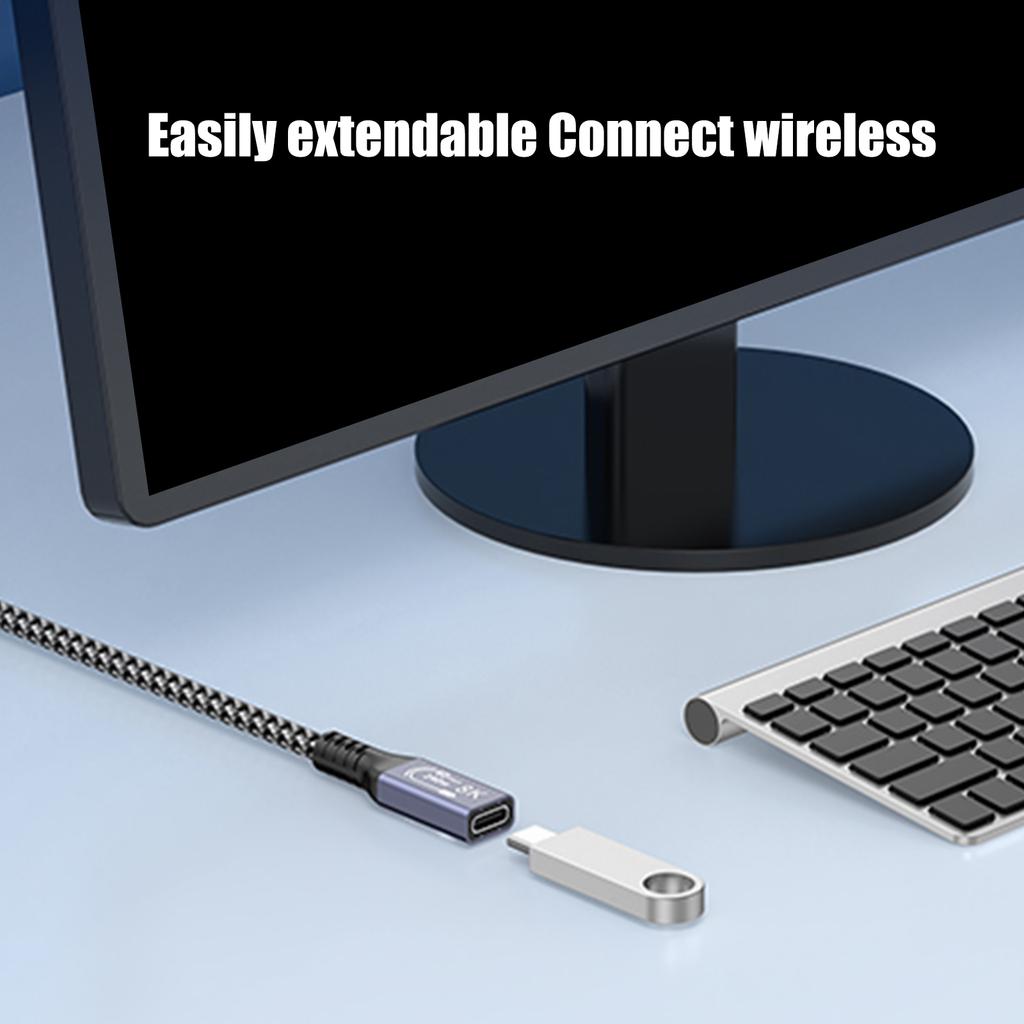USB C Extension Cable USB C 4 Data Cable 40Gbps Data Speed with PD240W Charging for Enhances Device Connectivity