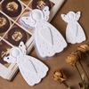 DIY Faceless Angel Silicone Mold Christmas Tree Hanging Ornament Plaster Concrete Resin Mould Heart Dot Texture Dress Girl Craft