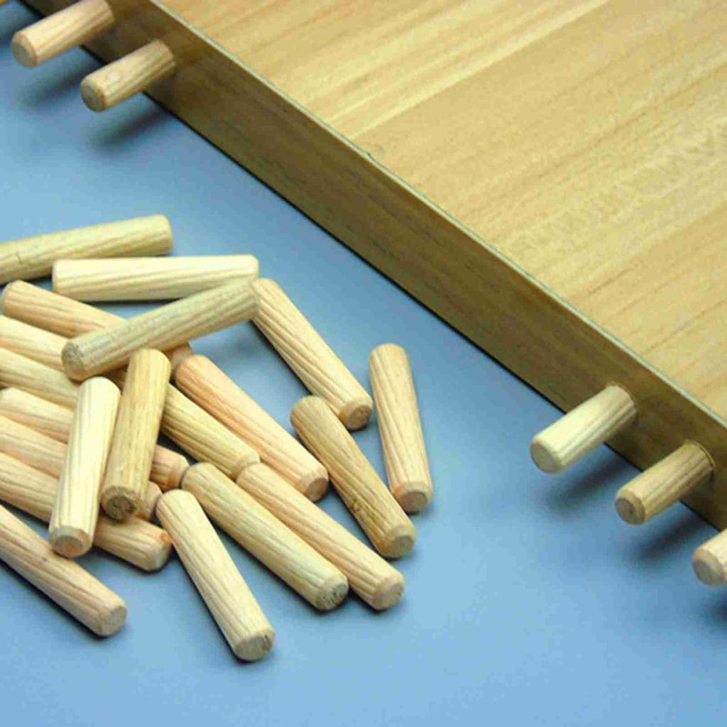 100pcs Dowel Wood Dowels Fluted Wooden Dowels Set of 100pcs Dowel Pins Fluted Pins for Furniture Cabinets