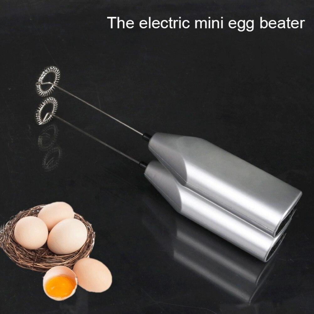 Stainless Steel Battery Operated Electric Milk Frother Egg Beater Kitchen Drink Foamer Whisk Mixer Stirrer