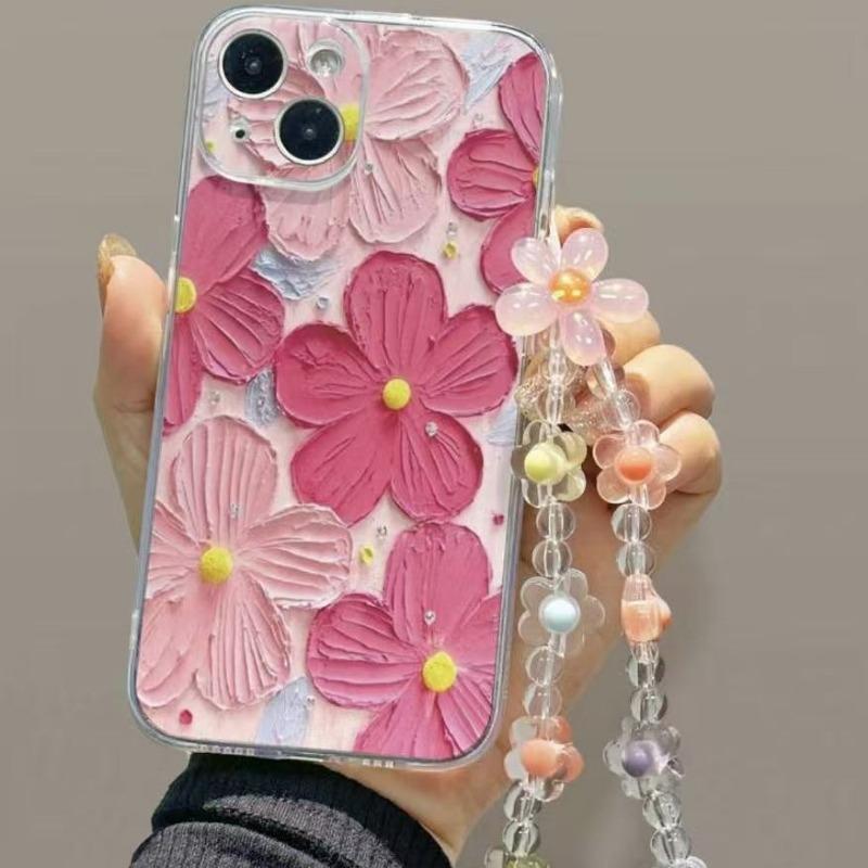 Transparent Soft Silicone Phone Case With Decorative Bracelet For Apple Iphone