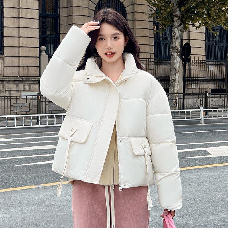 Winter padded jacket women's warm thickened padded jacket stand-up collar short loose bread jacket small padded jacket versatile trendy