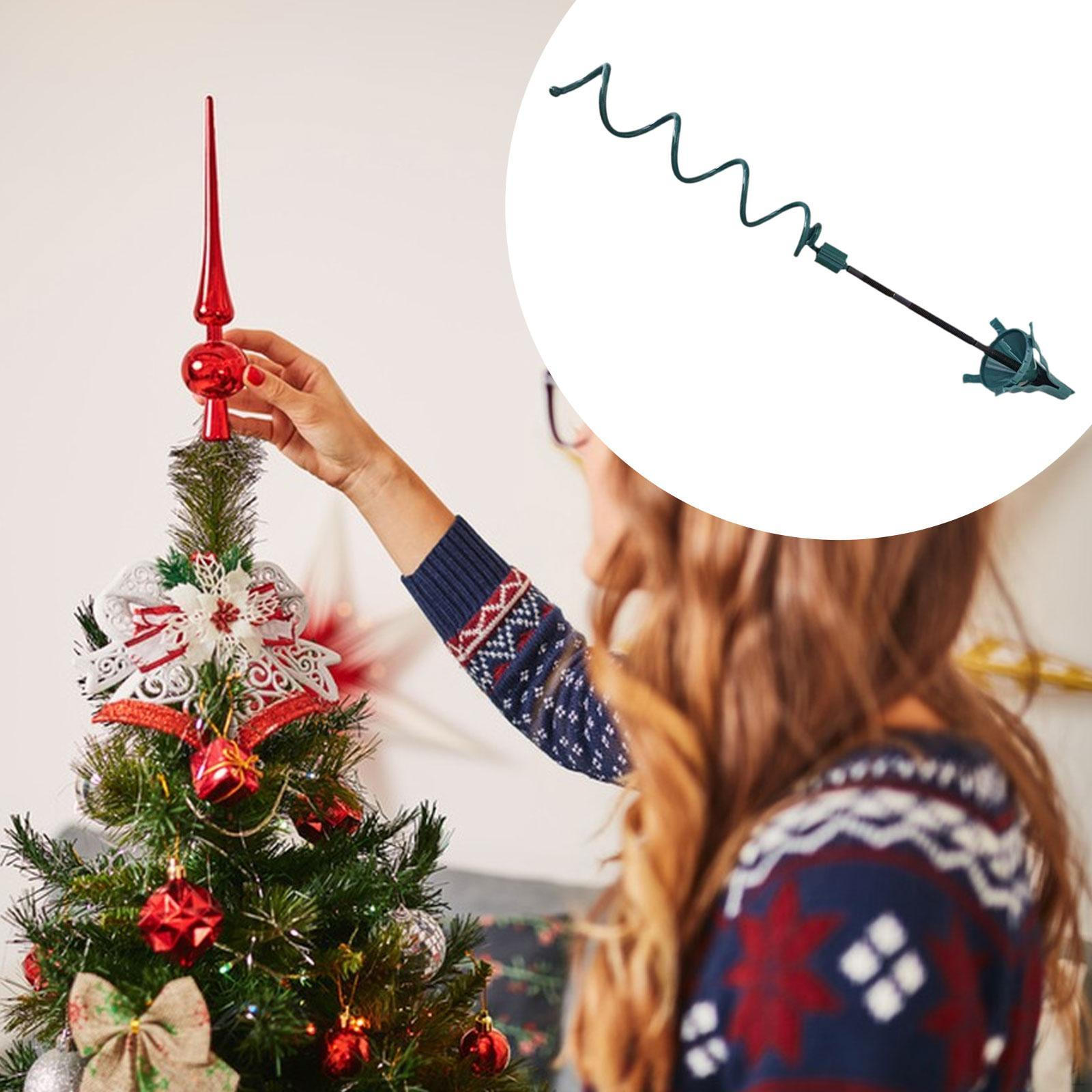 

Christmas Tree Topper Holder Green Support Rod Stabilize Seasonal Treetop Ornaments Fits All Base