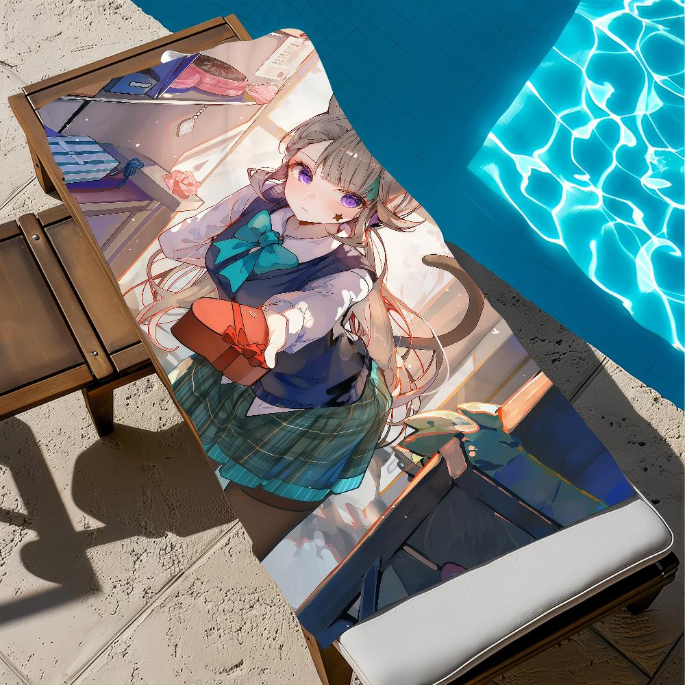 Towel Beach Bath Quick-Drying Lightweight Portable Genshin Impact Linnea Sauna Camping Swim Pool Travel
