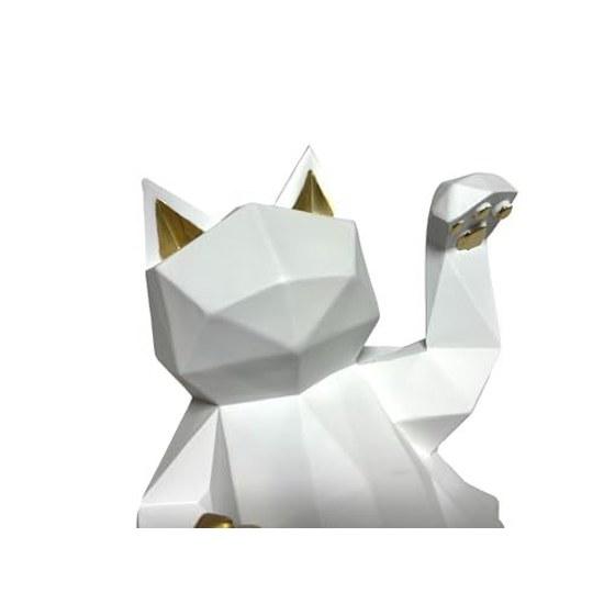 Natura Style Lucky Cat Object Stylish Scandinavian Ornament Interior (White Large)