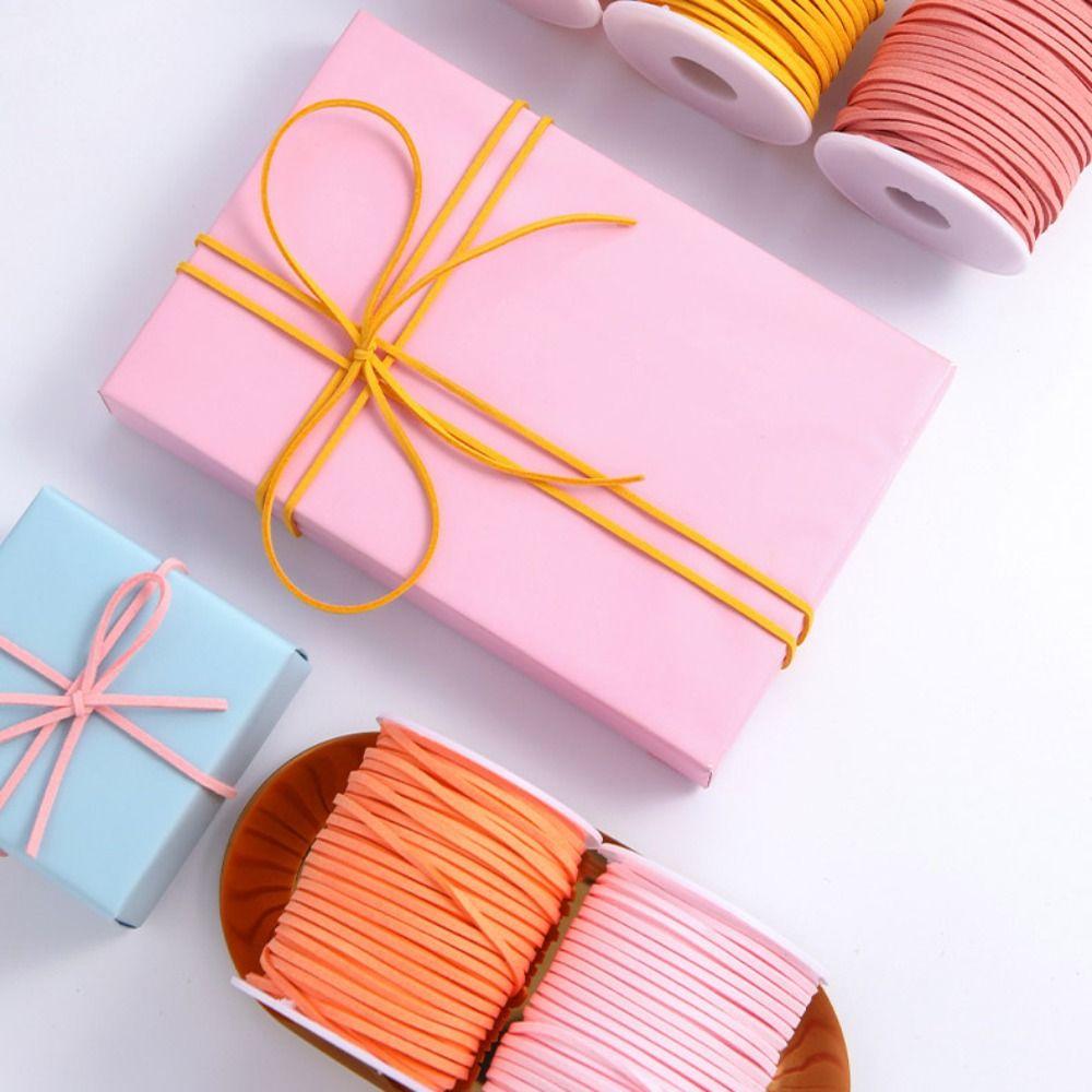 Faux Suede Leather Roll Thread Korean Style Gift Packaging Rope Leather Velvet Rope DIY