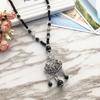 Retro Fashion Opal High-end Necklace Female Long Temperament Sweater Chain Flower Diamond Versatile Accessories