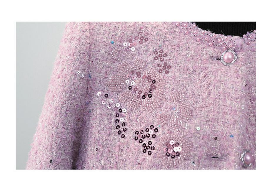Elegant Spring French-Style Jacket for Middle-Aged & Elderly Women - Noble Lady Collection 2026