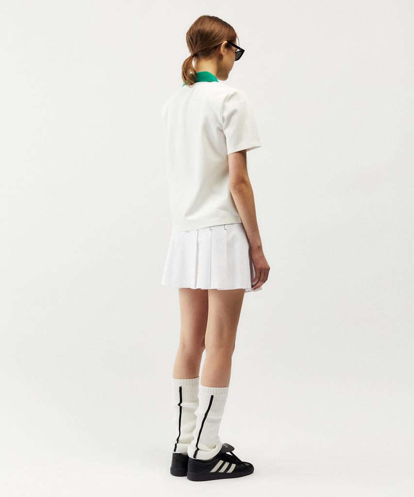 MAYOL Logo Embroidered Short Sleeve Polo Shirt_Ivory
