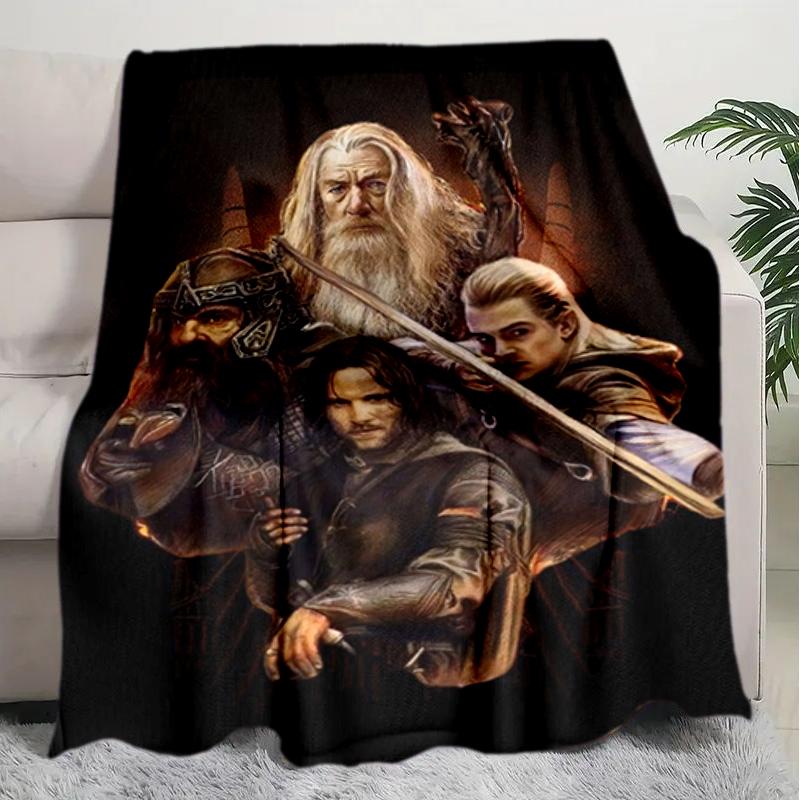 1PC The Lord of the Rings blanket, all-season lightweight home office outdoor nap multifunctional blanket, Christmas gifts