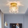 Snowflake Shape Glass Ceiling Lamp Nordic Living Room Bedroom Corridor Light Copper Home Decor Modern Luxury LED Ceiling Lights