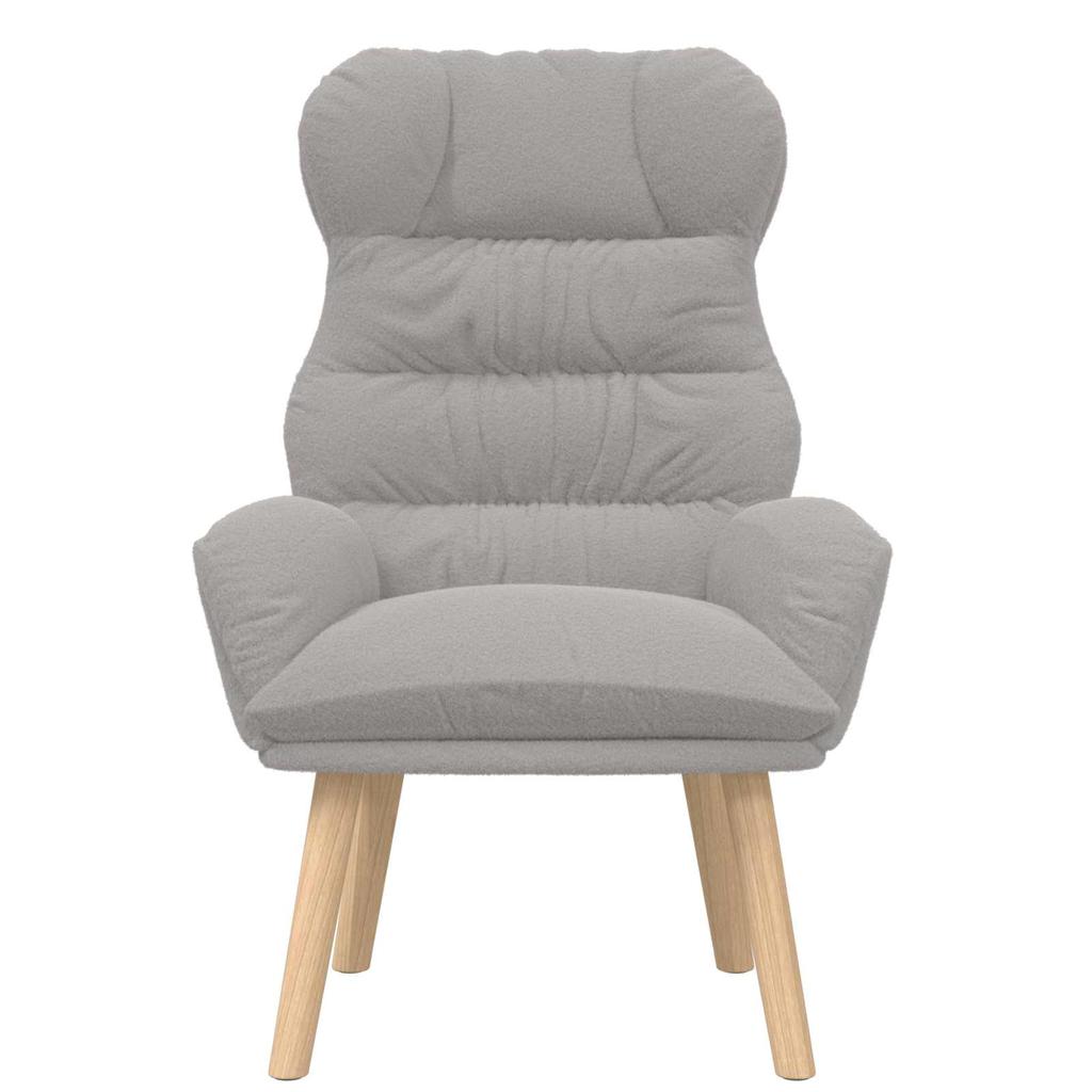Armchair Light Grey 69 x 74 x 93 cm Sherpa Fabric