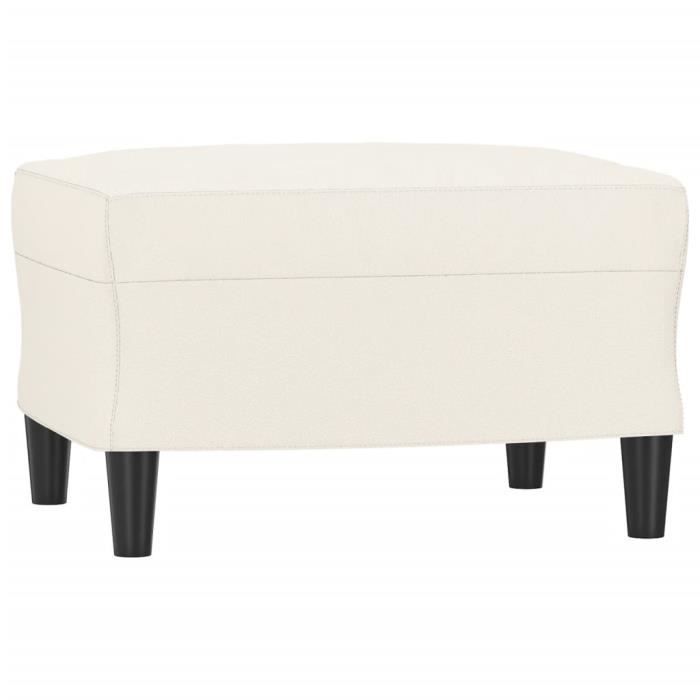 349288 vidaXL Repose-pied Crème 60x50x41 cm Similicuir