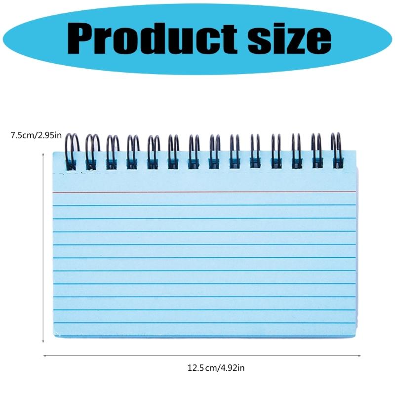 Twin-Wire Binding Notepads 50 Sheets Lined Pocket Notepads Wirebound Writing Pad Small Notebook for Writing 4.9x2.9Inch