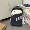 Color Block Women's Backpack Student's Large Capacity Schoolbag Travel Backpack
