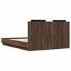 Bed Frame with Headboard Brown Oak Effect 120 X 190 Cm