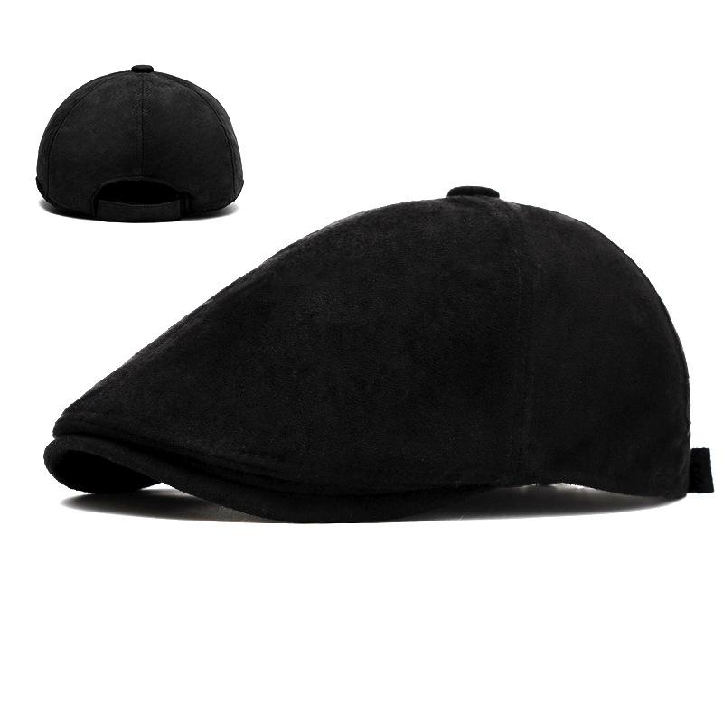 Autumn Winter Berets Men Women Suede Solid Color Cap Octagonal Cap British Newsboy Cap Painter Forward Cap