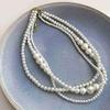 Fashion Wedding Pearl Necklace for Women Lady Collar Chain Anniversary Jewelry