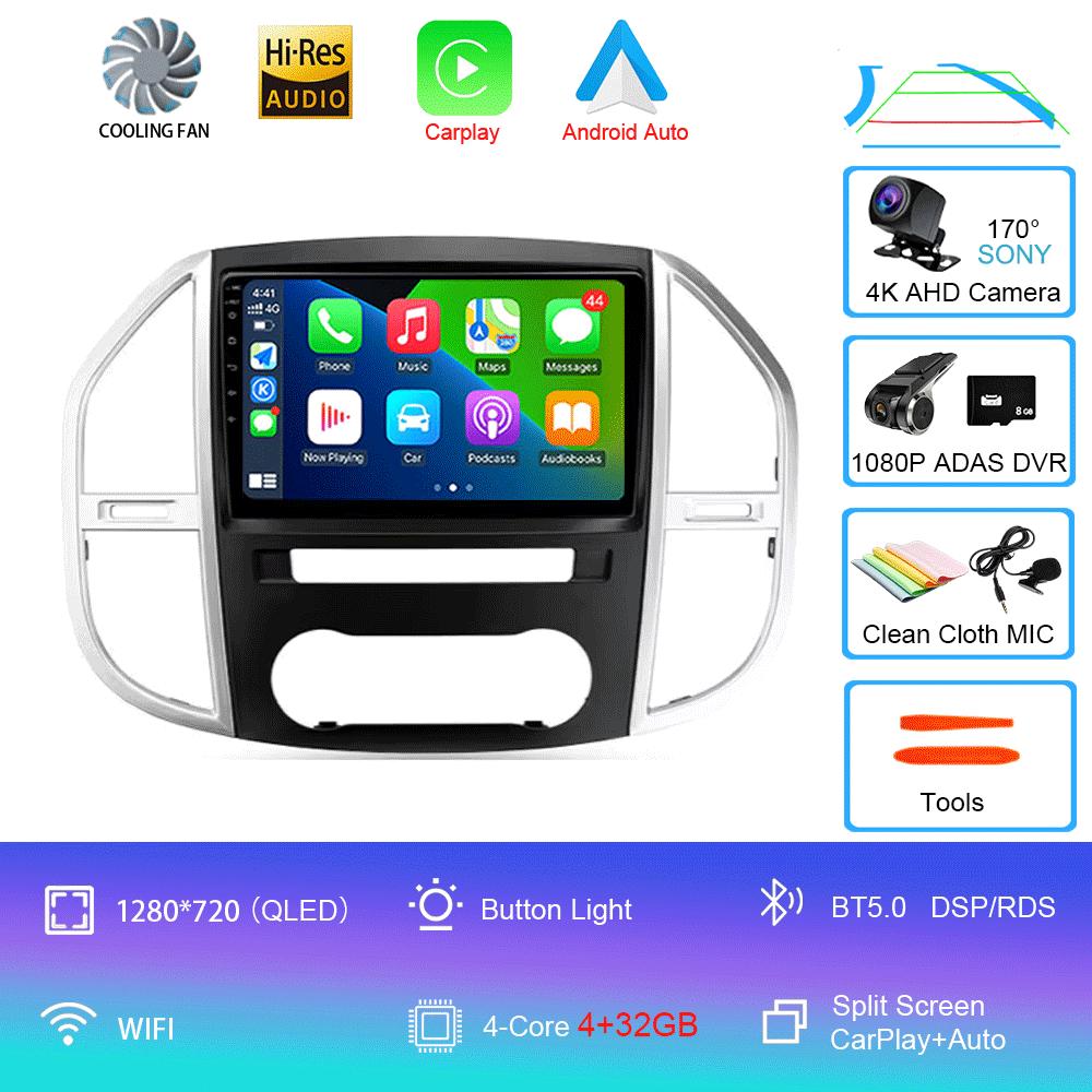 Car Radio Android 14 For Mercedes Benz Vito 3 W447 2014-2020 2K QLED Android Multimedia Video Player 4G Stereo CarPlay Head Unit