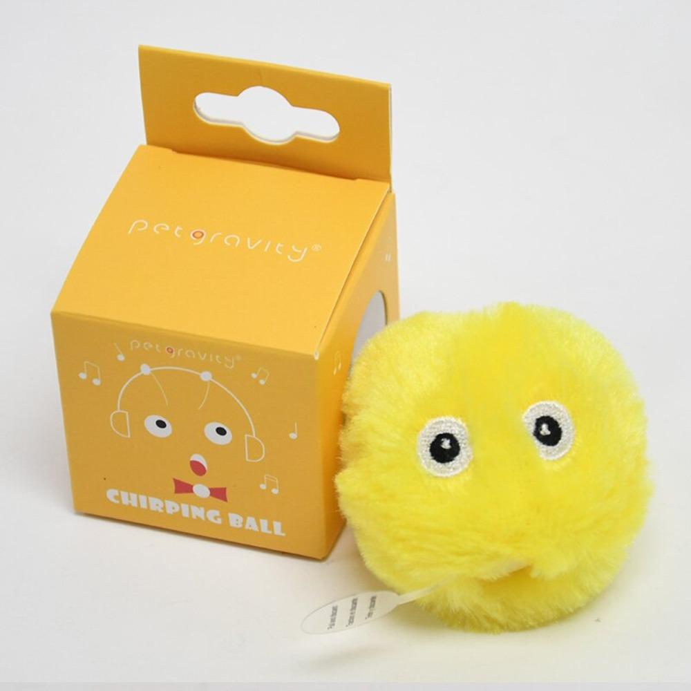 

Plush Smart Cat Toy Electric Fidget Toy New Interactive Ball Toy Indoor Play жовтий