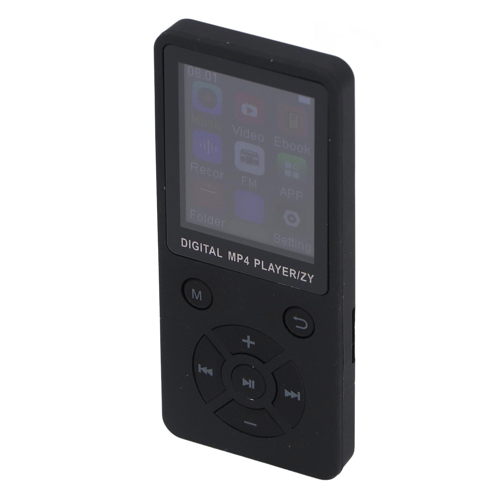 

64 ГБ MP3 MP4 плеер с Bluetooth 5.0 1,8-дюймовым экраном Портативный Hi-Fi музыкальный плеер со встроенным динамиком чёрный