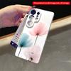 2DFlat Samsung Phone Case Pastel Feathery Flowers Phone Case Applicable To Galaxy S22 S23 S24 S25ULTRA S26 A12 A13 A14 A15 A16