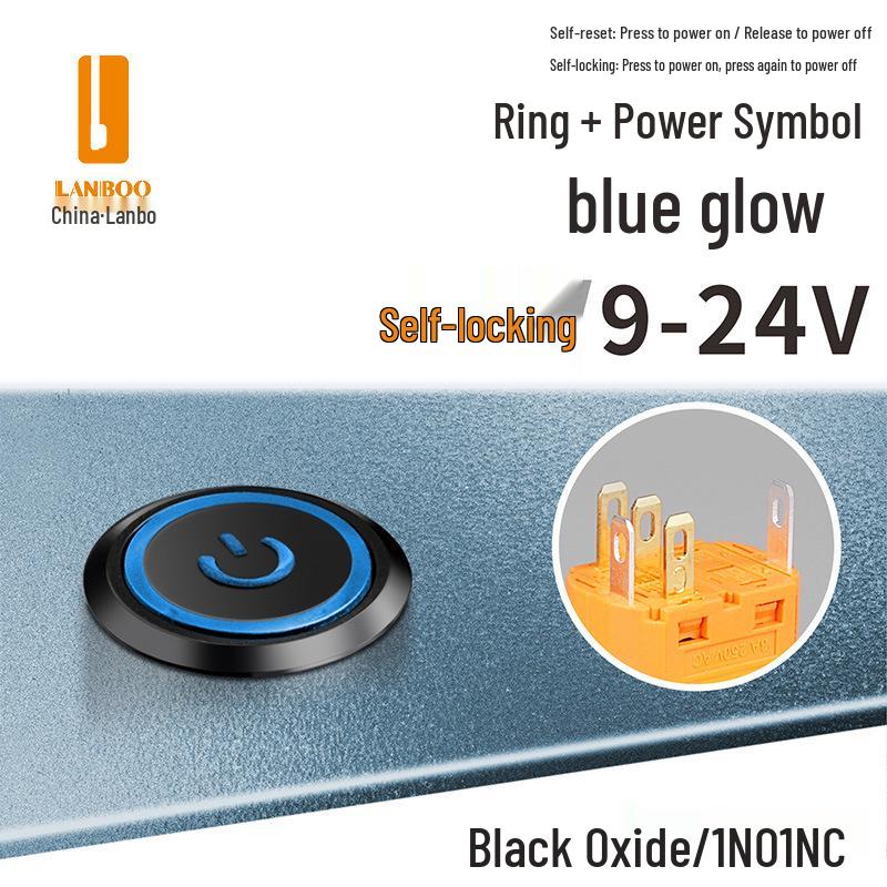 Lanbo 22A Stainless Steel Illuminated Self-Locking Momentary Push Button Elevator Switch
