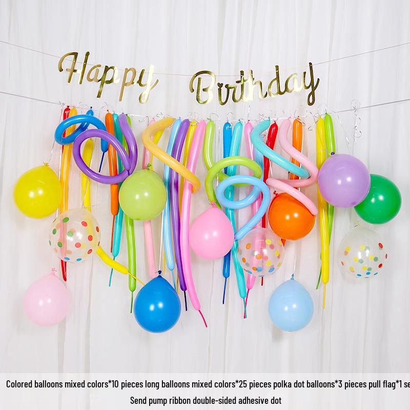 First Birthday Balloon Decoration Set for Kids - Party Background Wall for Boys & Girls