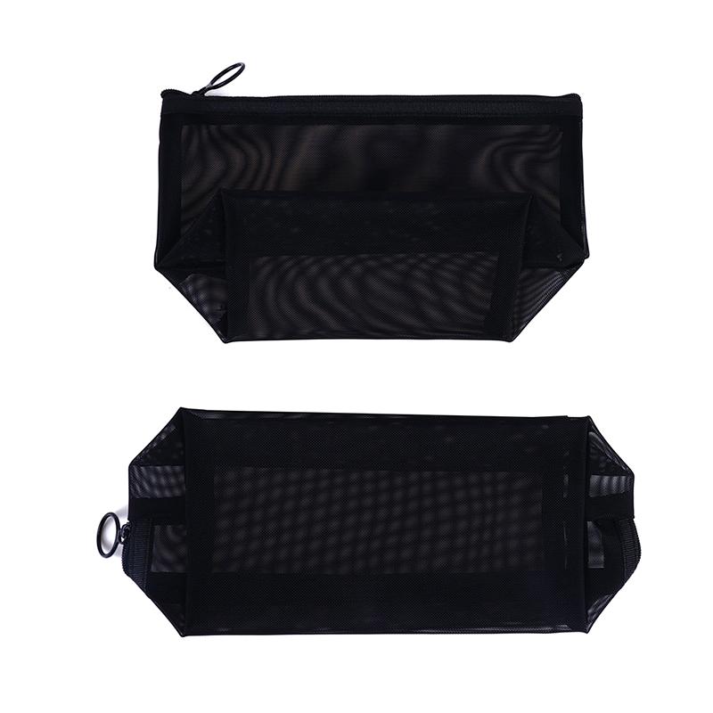 Portable Mesh Transparent Cosmetic Bag Makeup Case Women Travel Zipper Make Up Organizer Wash Toiletry Beauty Storage Bag Pouch