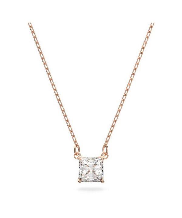 Swarovski Stilla Attract прозрачные кристаллы и розовое золото ожерелье 5510698 для женщин